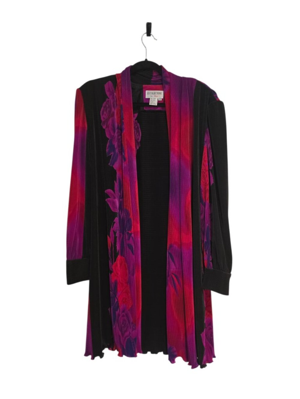 Stunning LS Collections by Sunu Fuchsia Purple Black Long Flattering Jacket 2X